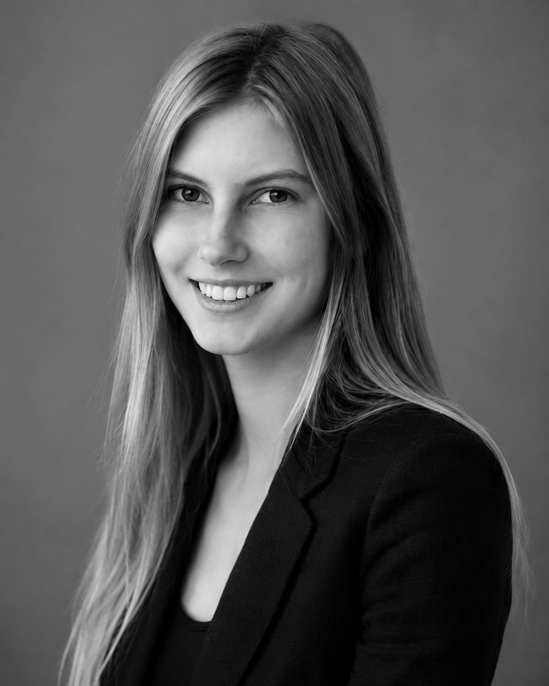 Black and white headshot of Julia Amelie Barbour